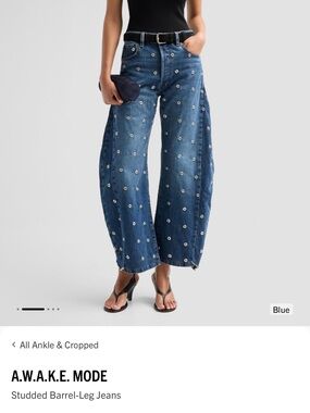 A.W.A.K.E MODE Studded Barrel-Leg Jeans